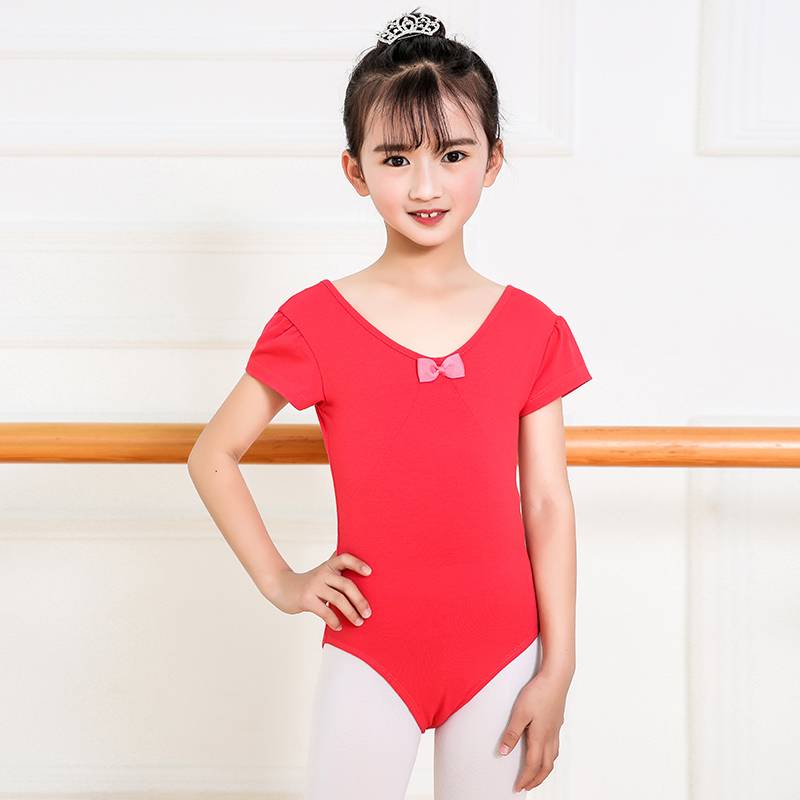 Summer new children's test dance service girl ballet exercise skills test -shaped sports service connecting gymnastics uniforms