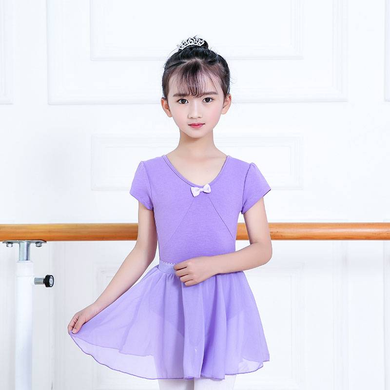 Summer new children's test dance service girl ballet exercise skills test -shaped sports service connecting gymnastics uniforms