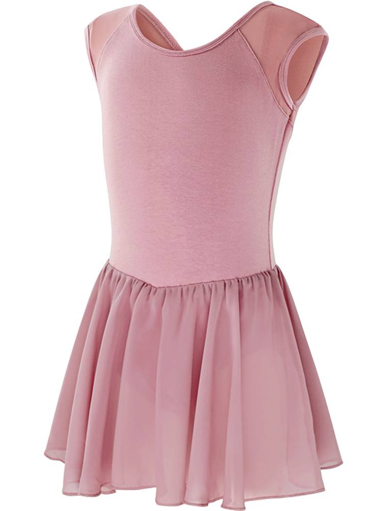 Girls ballet exercises in summer, sleeveless dance service children's dancing test gymnastics uniform Chinese dance linked skirt