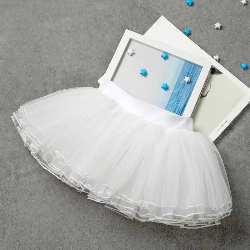 Female young children ballet skirt four layers of puffy yarn skirt Chinese dance body exercise skirt princess gauze skirt