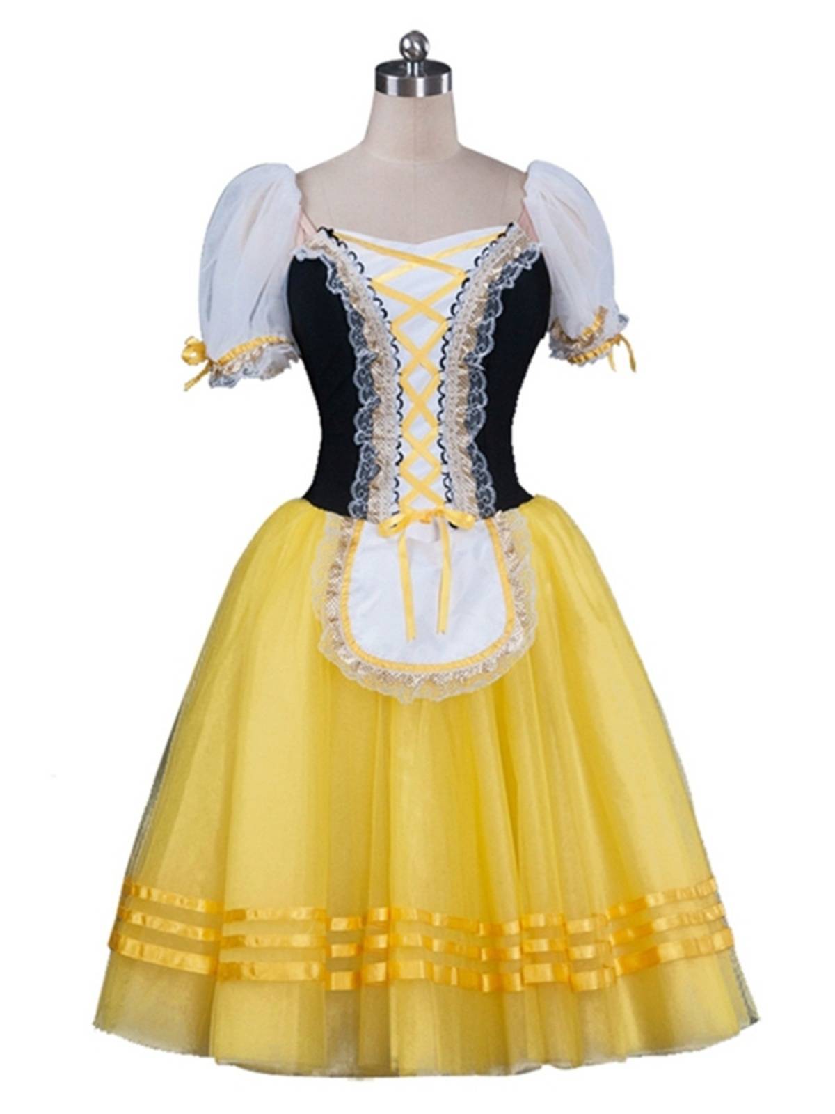 New professional children's gauze skirt ballet big skirt Little swan performs clothing adult bubble sleeve ballet skirt
