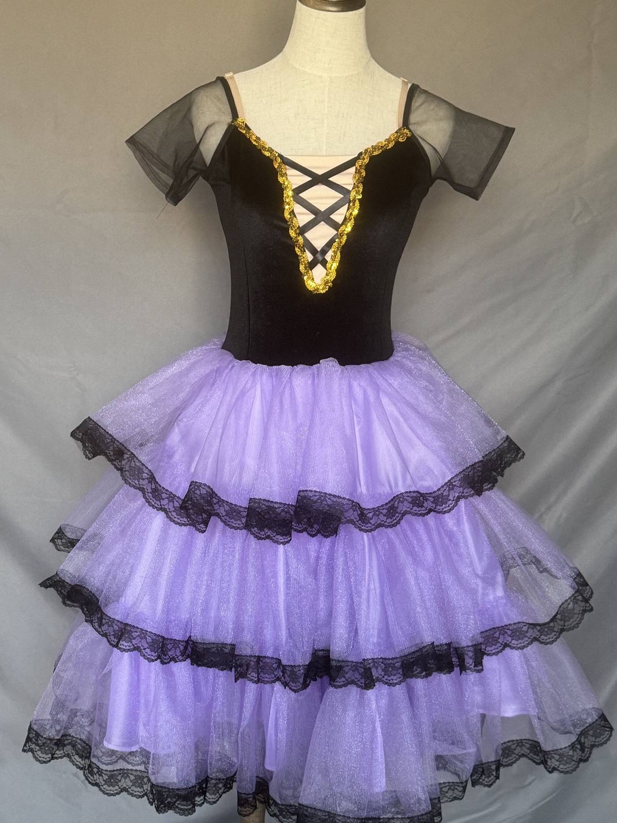 New professional children's gauze skirt ballet big skirt Little swan performs clothing adult bubble sleeve ballet skirt