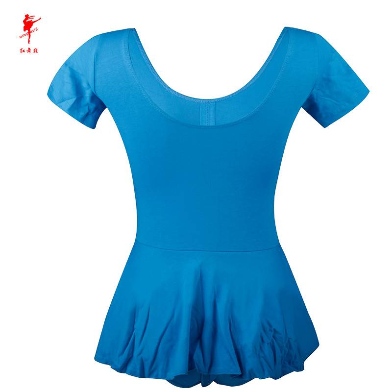 Dance clothing female summer ballet dance exercise suit adult body clothes connecting pink short -sleeved gymnastics uniform 5810