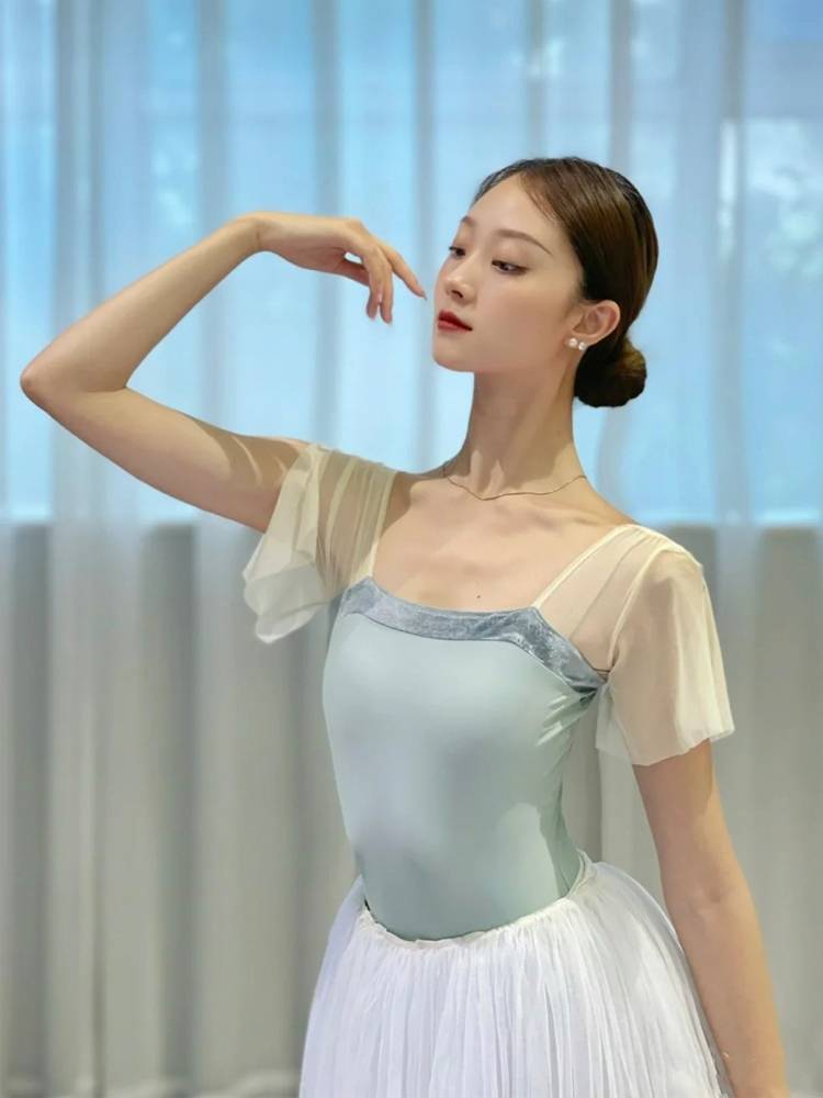 Ballet suit Chinese dance practice service conjoined gymnastics yoga women's clothing adult art test small flying sleeve