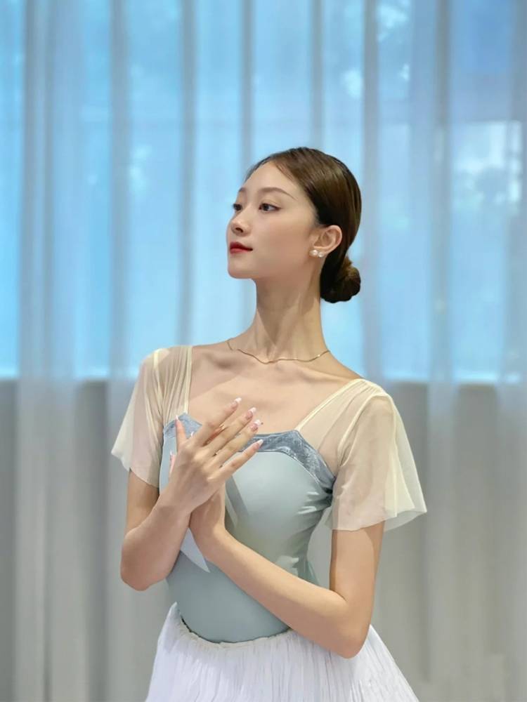 Ballet suit Chinese dance practice service conjoined gymnastics yoga women's clothing adult art test small flying sleeve