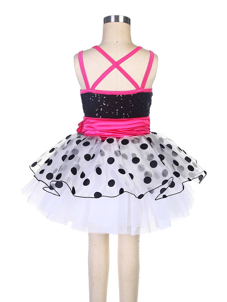 Ballet performance service children's clothes black and white performance clothing professional puff skirt short skirt sequin competition ballet TUTU skirt