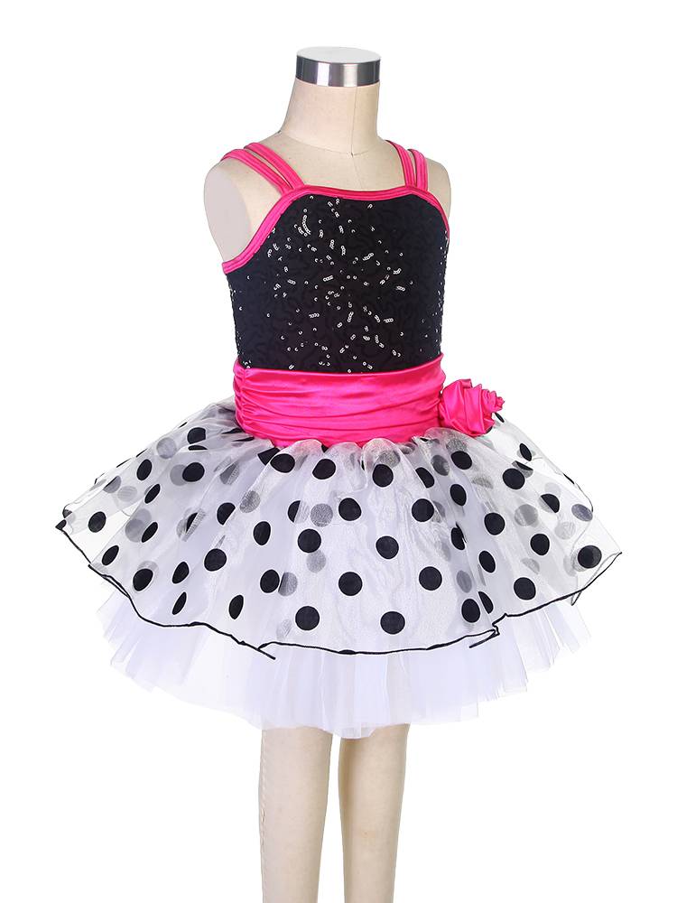 Ballet performance service children's clothes black and white performance clothing professional puff skirt short skirt sequin competition ballet TUTU skirt