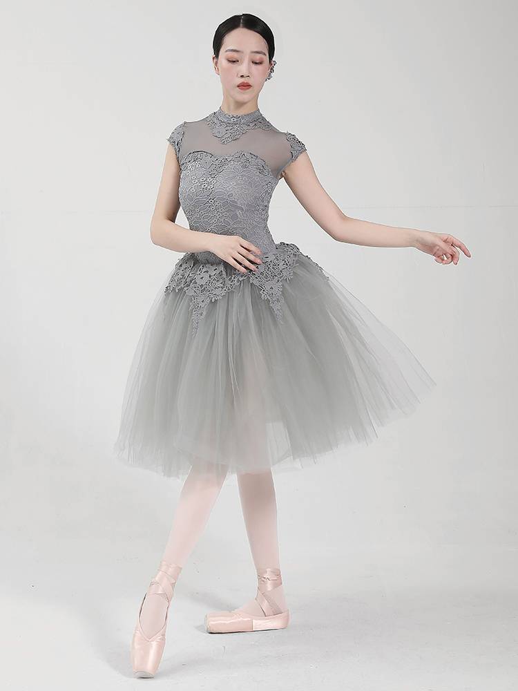 Danceelite ballet skirt performance service adult conjoined ballet tutu skirt professional puff skirt performance suit