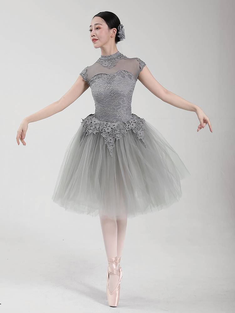 Danceelite ballet skirt performance service adult conjoined ballet tutu skirt professional puff skirt performance suit