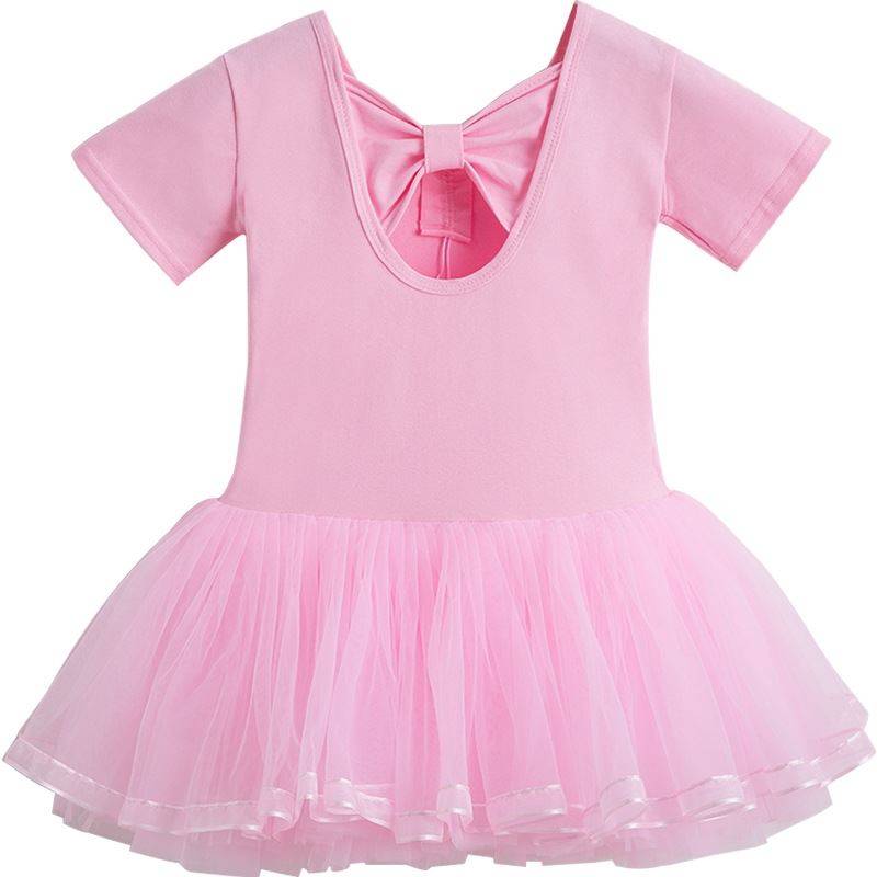 Children's dance service autumn and winter long -sleeved girl ballet skirt little girl practicing Chinese dance pink opening skirt