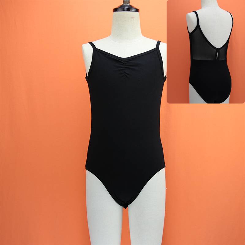 Dance clothes children's suspender summer girls practice gauze skirt split ballet performance clothing jujube red black model