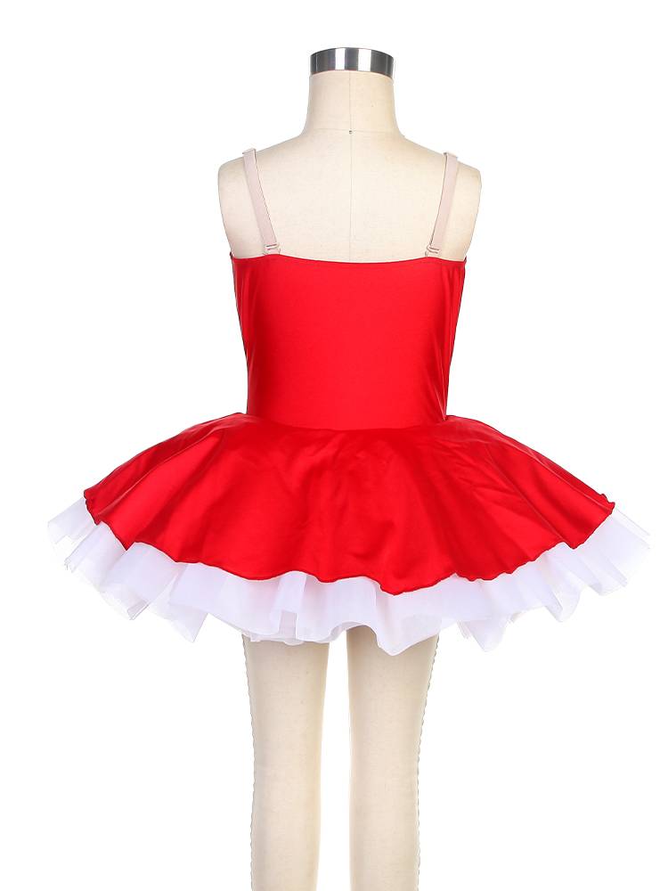 Cherry radish ballet performance service children's professional red performance clothing sequent puff skirt competition ballet tutu skirt