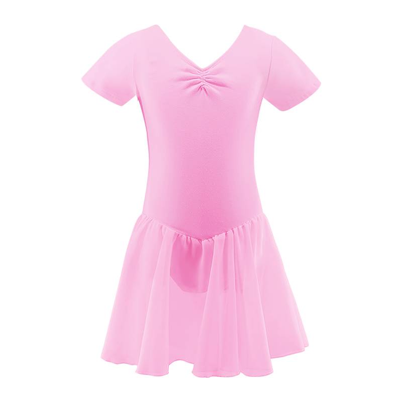 Spot children's dance clothing gymnastics clothes practice service long -sleeved ballet skirt body clothes female pull wad dance skirt jump