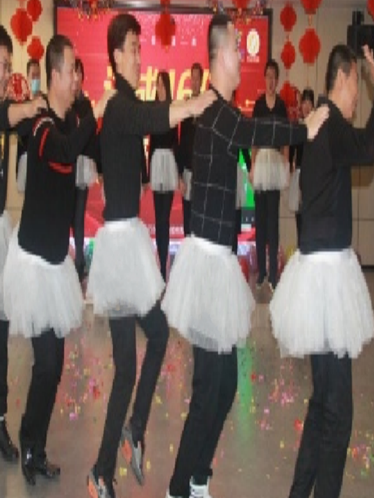 Four Little Swan Performs Male Ballet Dance Swan Lake Adult Annual Conference Anti -String Black Pink White Skirt