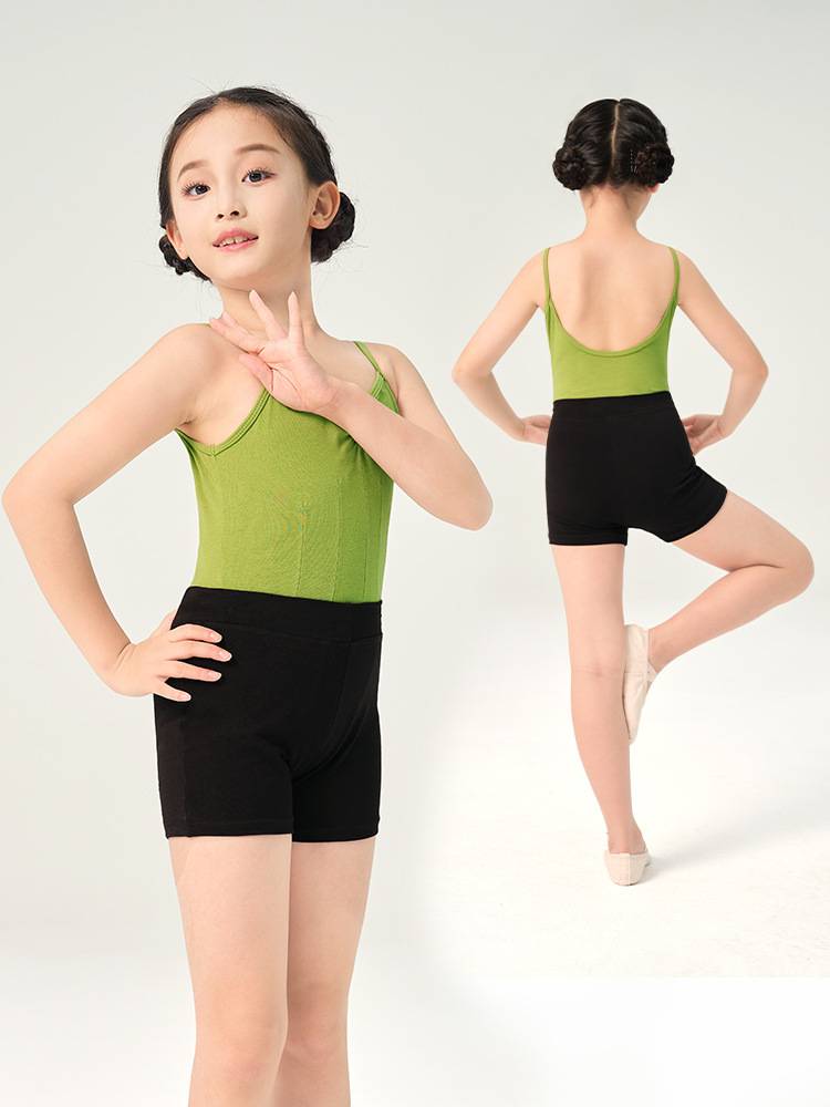 Dance service children's girl suspender vest Black conjoined ballet training service special girl summer gymnastics uniforms
