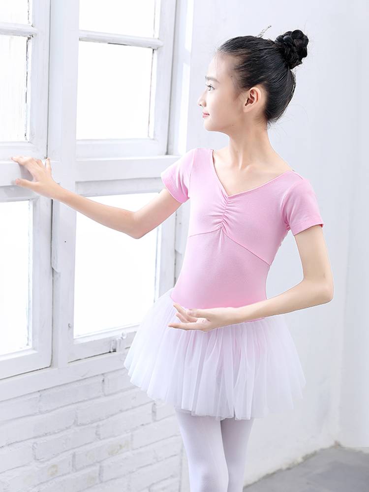 Children's dance service girl practice service summer ballet skirt children dancing clothes dancing children's Chinese dance body suit
