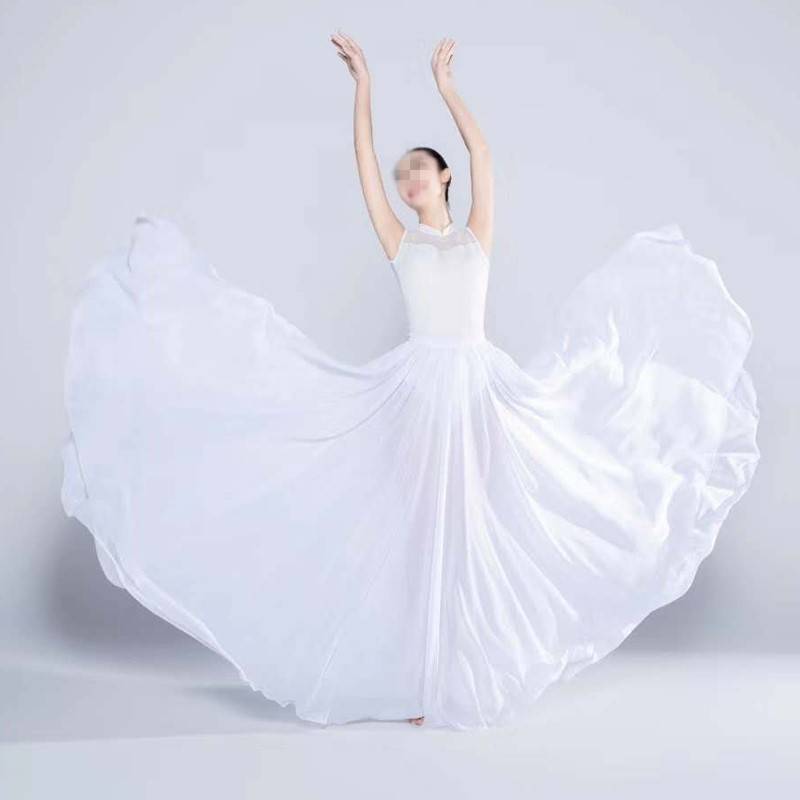 Modern Dance Classical Dance Large Skirt Skin Practice Skirt Chiffon Xinjiang Victoria Ballet Practice Skirt
