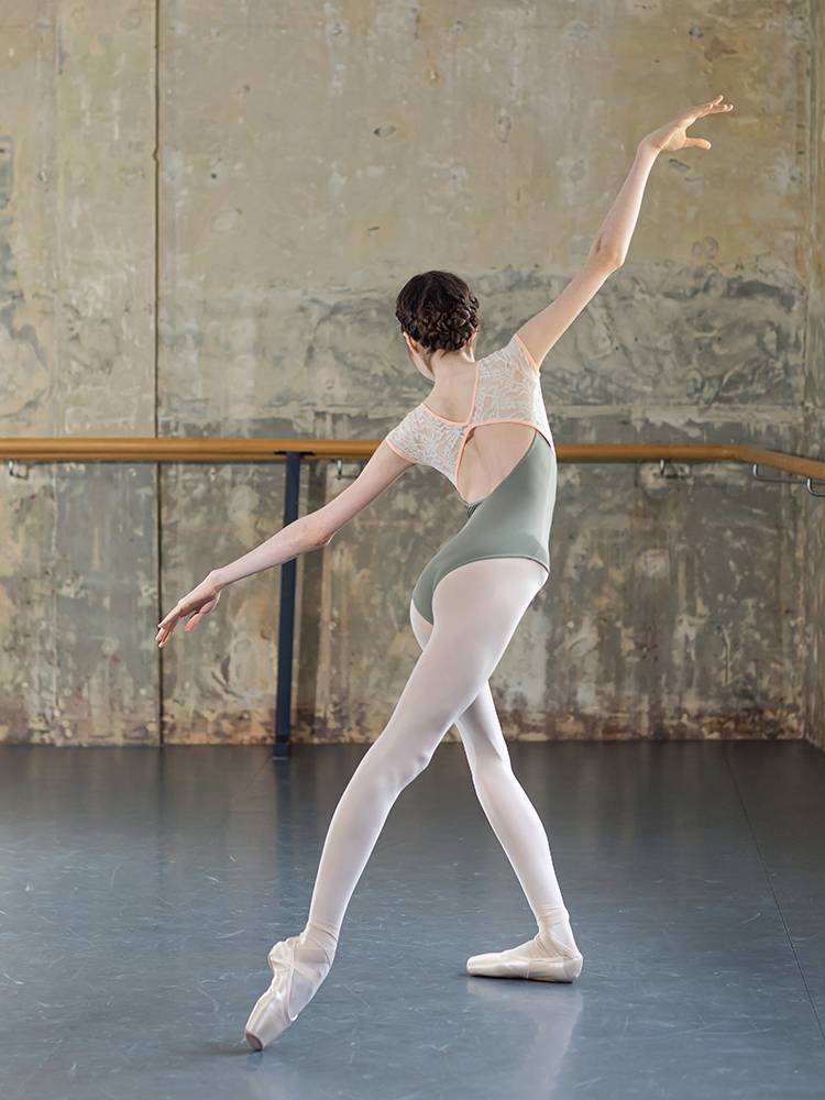danzbaby dance service female ballet body uniform dance biocardial clothing high cross -back practice service B191