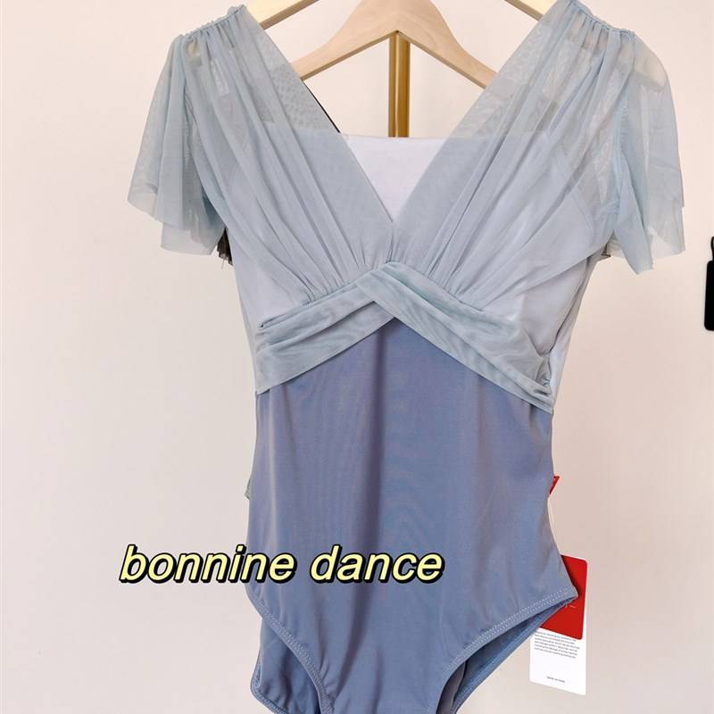 Spot dance service adult ballet practice service female summer C season fake two small flying sleeve art test high -shaped sports uniforms