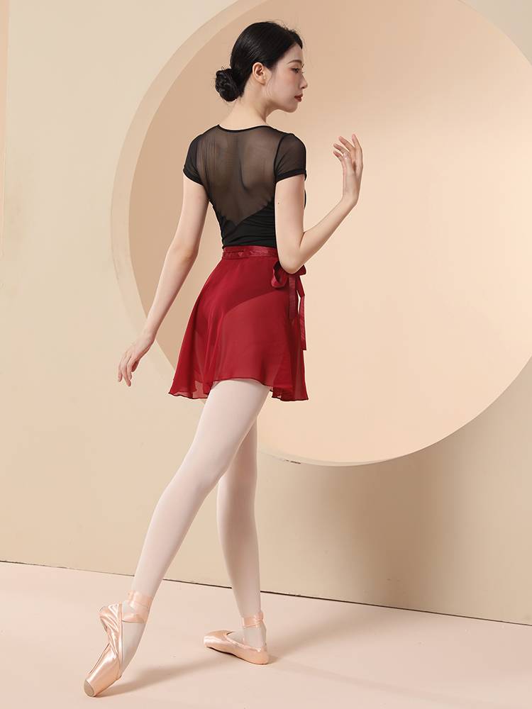 Dance gauze skirt Female ballet dance exercise, hip hip skirt, children's lace dancing skirt chiffon skirt
