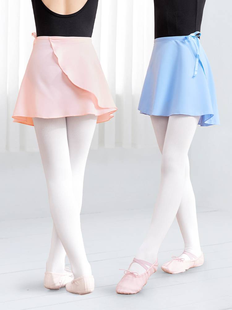 Children's one -piece dance dress skirt girl ballet spring spiny skirt white short skirt dancing dancing lace skirt