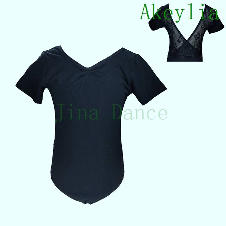 Pink Children's Conjusational Server Lace V -neck Ballet Dance Dressing Performance Dance Dance Shape Training Gymnastics