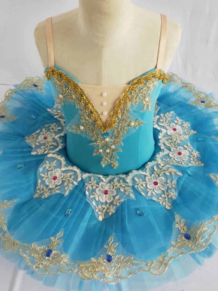 Little Swan Dance Performing Girls Ballet Watching Children's Professional Dance Clover Skirt Skirt Stretch