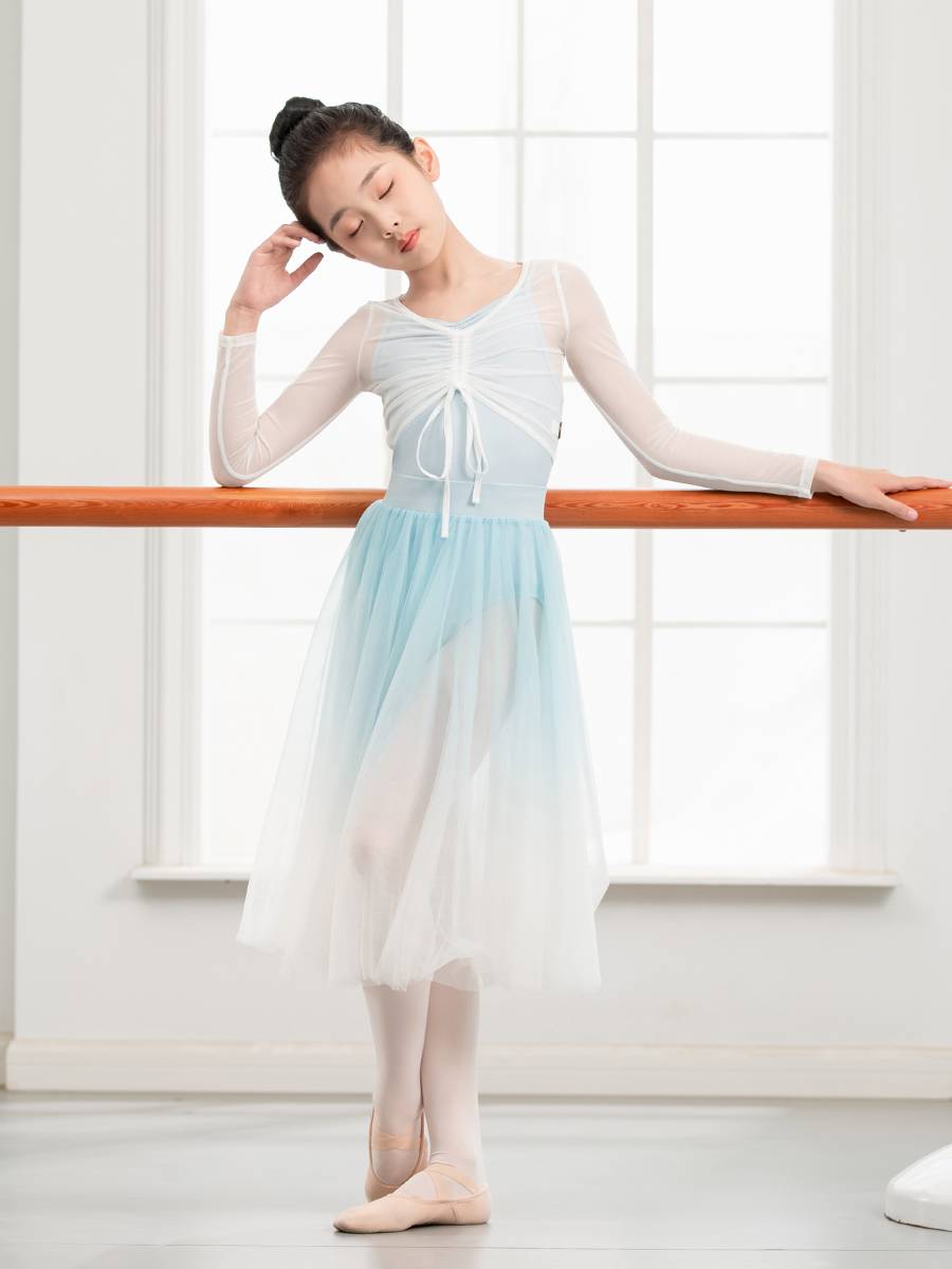 Little jasmine children's ballet net gauze white gauze female jacket ballet body clothes practice dance dance service summer
