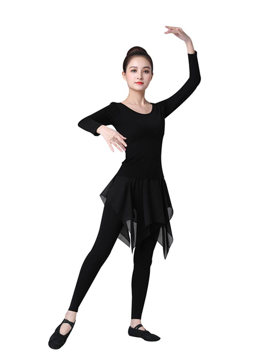 Dance practice service female adult black Modal body training test gymnastics uniform Chinese modern ballet dance service