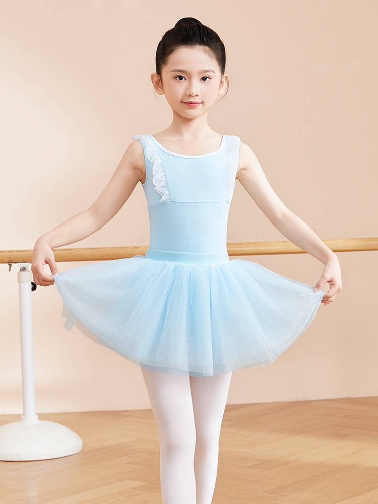 Children's dance clothing Latin dance exercise girl ballet service vest, young children Chinese dance clothing shape clothes summer