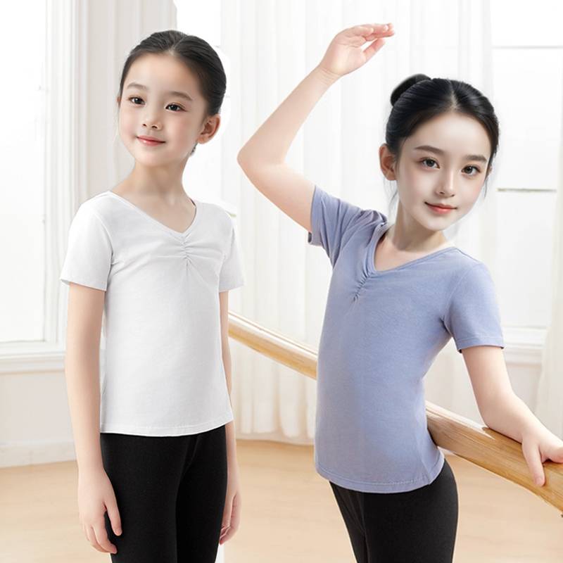 Girls Chinese Dance Practice Server Children's Dance Series Dress Summer Short Sleeve Testing Service Female Ballet Foundation Set