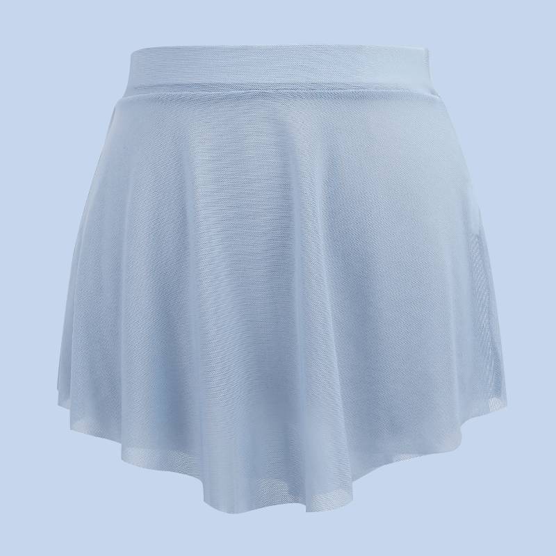Adult A -shaped skirt Female summer soft net skirt gray hip hip irregular skirt white ballet exercises