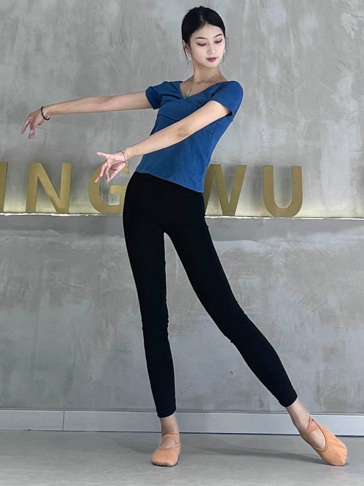 2023 new dance clothes top female thin shape clothes black leggings modern ballet exercise suit suit