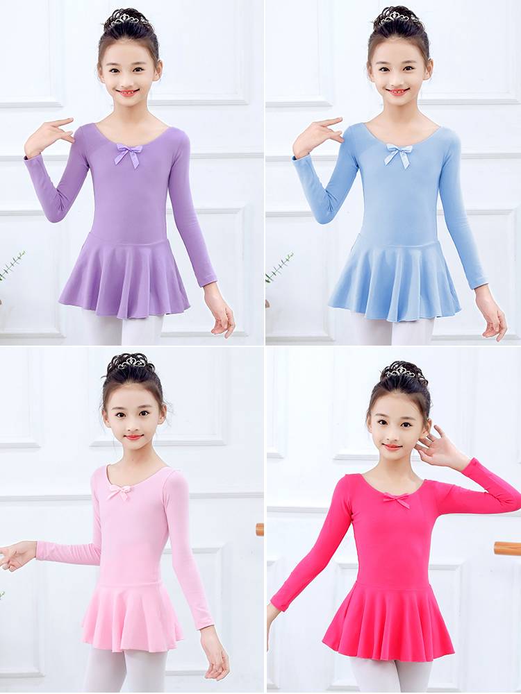 Children's dance service girls summer short -sleeved exercise uniform children ballet skirt Chinese dance body operation dancing clothes