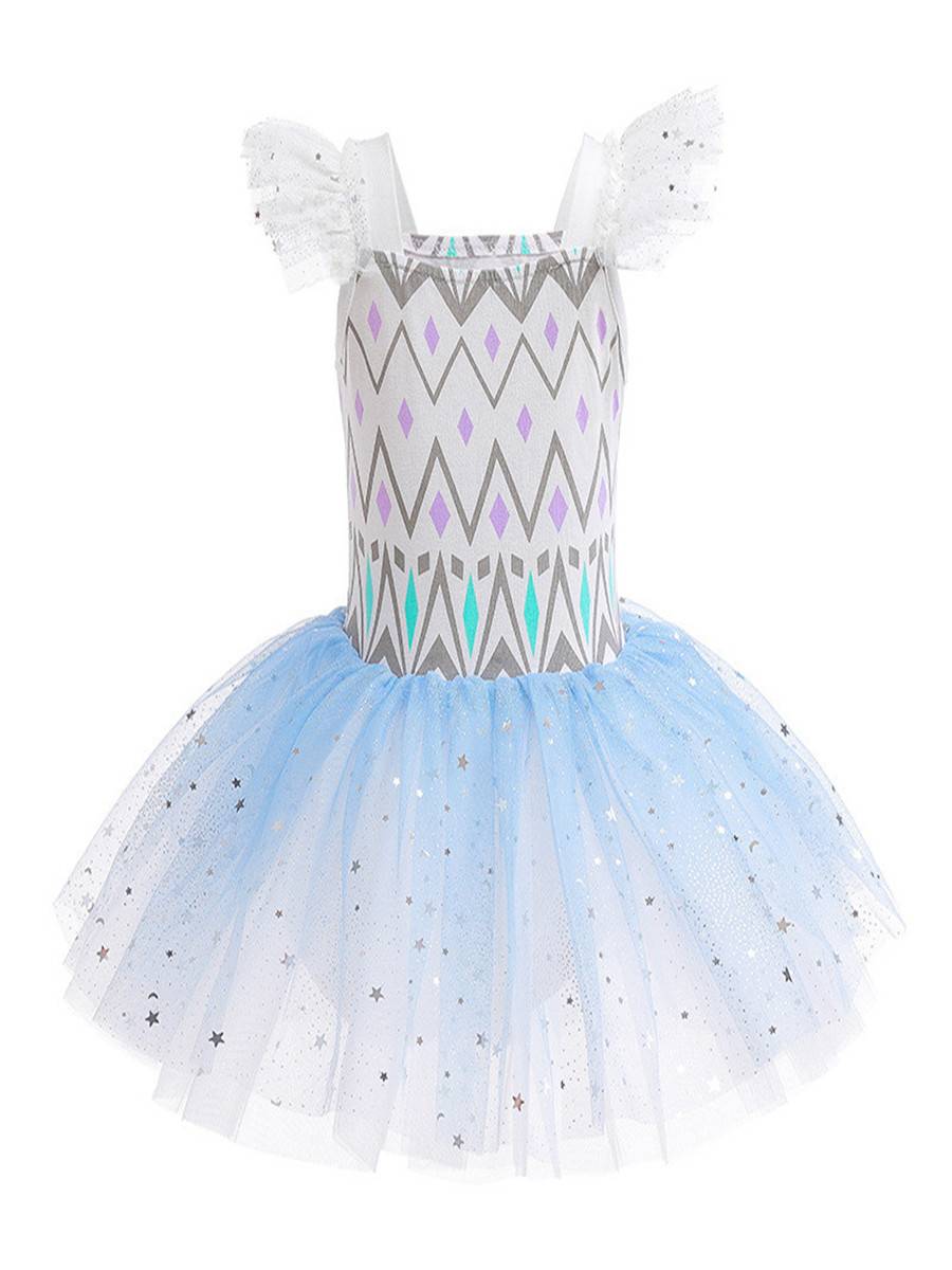 Children Aisa ballet skirt female white snow princess Cinderella's opening performance service grade pure cotton ballet dance skirt