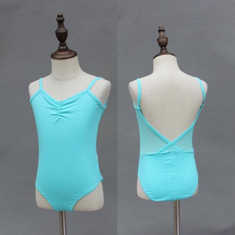 Children's dance service girls summer short -sleeved exercises ballet green sports baby baby cotton camcore gymnastics uniform