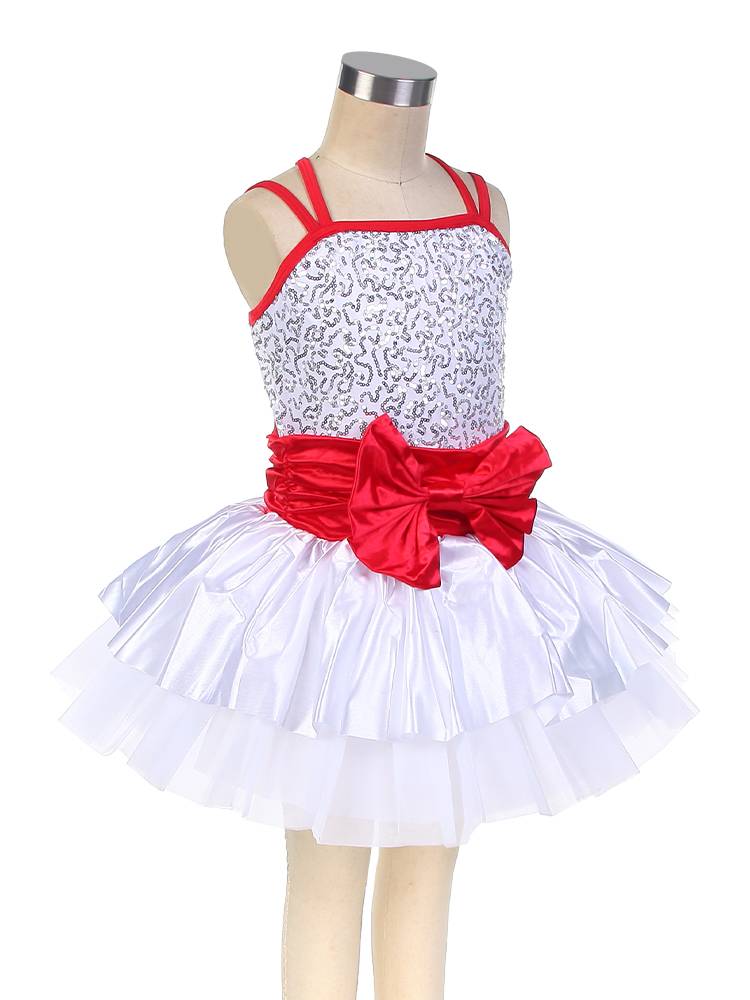 Ballet performance service children's new white professional dance gauze skirt puff skirt sequins ballet tutu skirt