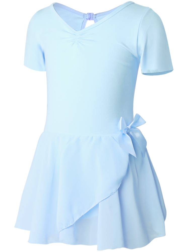 Children's dance service girl practice service ballet skirt summer short -sleeved dancing skirt Chinese dance body training suit