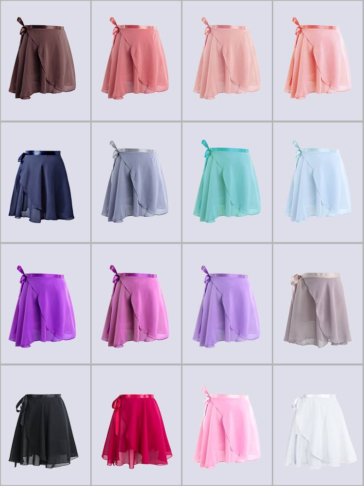 Ballet dance exercise dance dance skirt chiffon skirt adult women's one -piece hip skirt Chinese dance strip short skirt