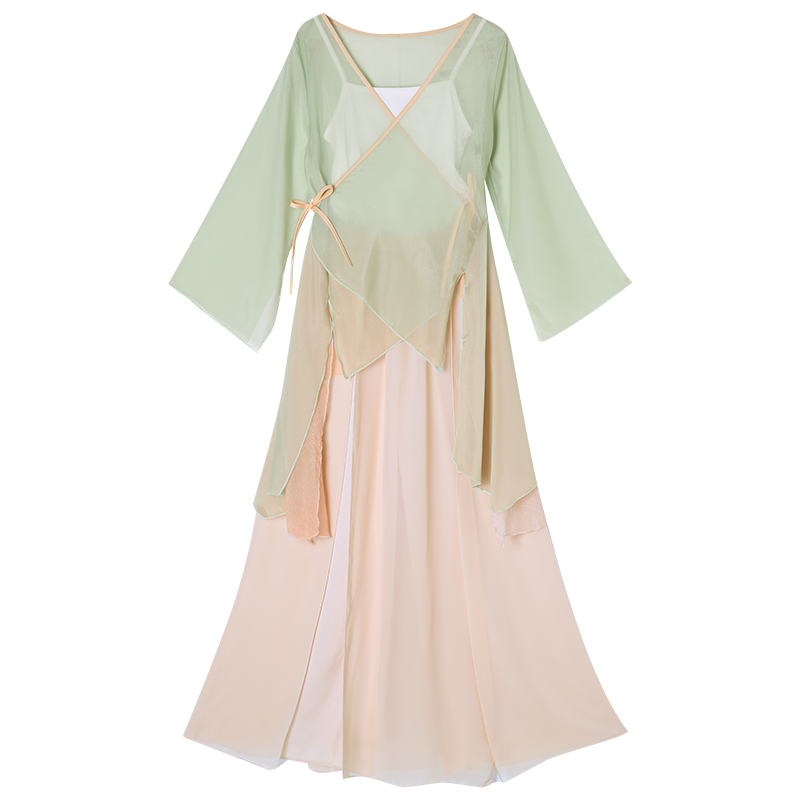 Classical dance clothing female elegant gauze Chinese dance exercise, female bodies, rhyme chiffon tops perform ancient style