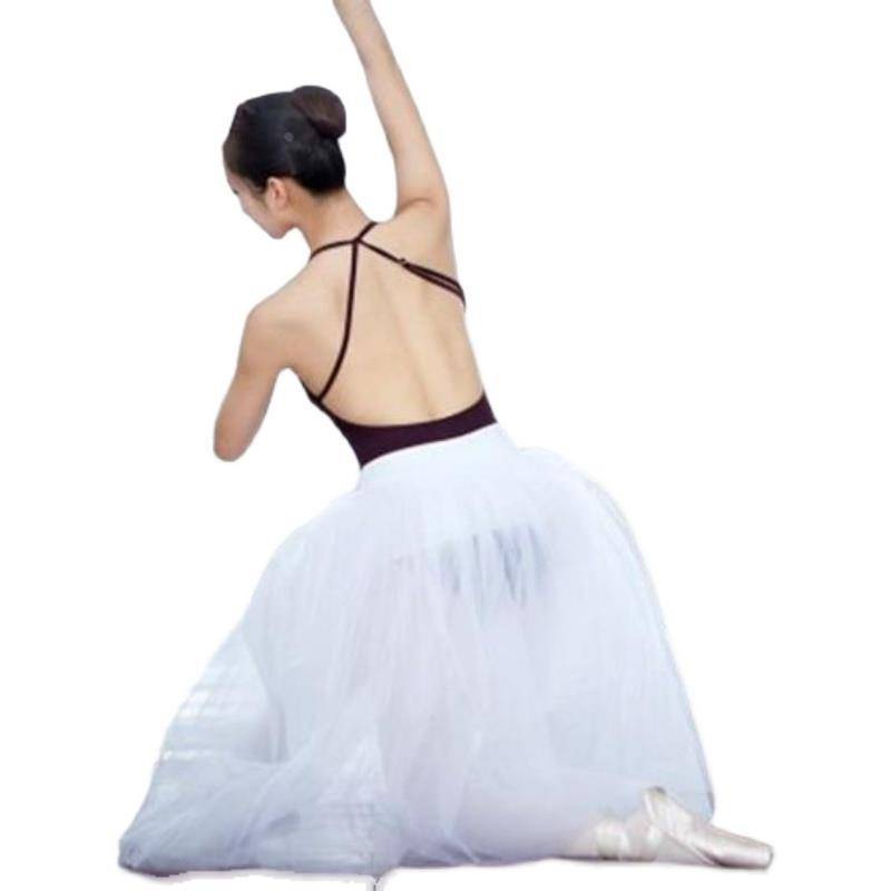 Dance Skirt Skirt Children's Half -Body Teacher White Net Speed ​​Adult Dance Ballet Switching Modern Model Model
