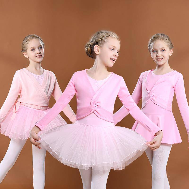 Dance and children's meritorious children's autumn special winter ballet dance with sweater and velvet thickened girl twisting shawl