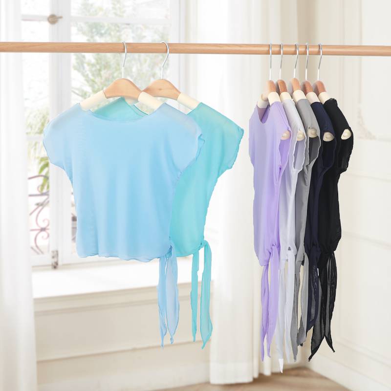 Aiwu Ge dance service children's net yarn top women's ballet clothes cover blouse classical dance Chinese style practice service