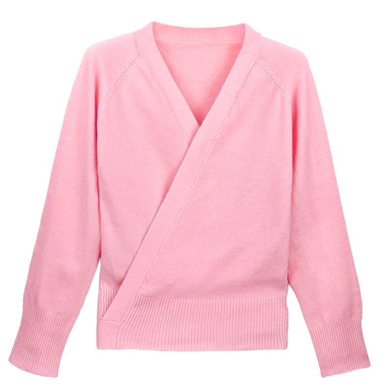 Spring and autumn dance sweater adult female ballet exercise uniform small shawl on the shirt long -sleeved warm needle knit jacket