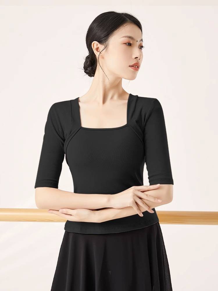 Yuebu dance clothes top female practice service, autumn shape, ballet ballet adult gymnastic classical dance teacher clothing
