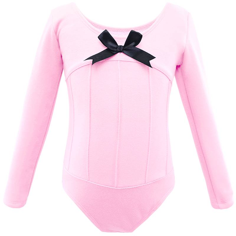 Ballet dance suits children's autumn and winter long sleeve practice connecting puffy skirt children Chinese dance dance clothes