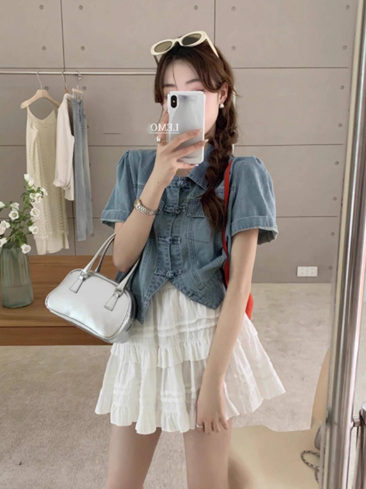 Pregnant women skirt in summer thin exterior wearing lace cake skirts Summer models small ballet high waist wrinkles skirt