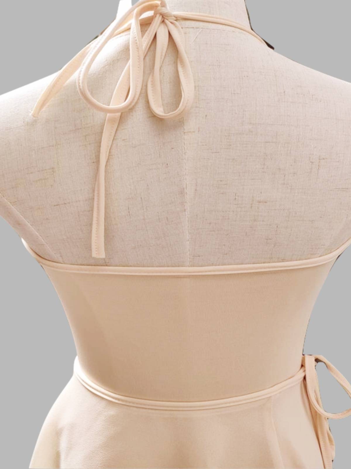 Adult gymnastics uniforms female beige sling -shaped sports student art test ballet dance service connected to practice dance service
