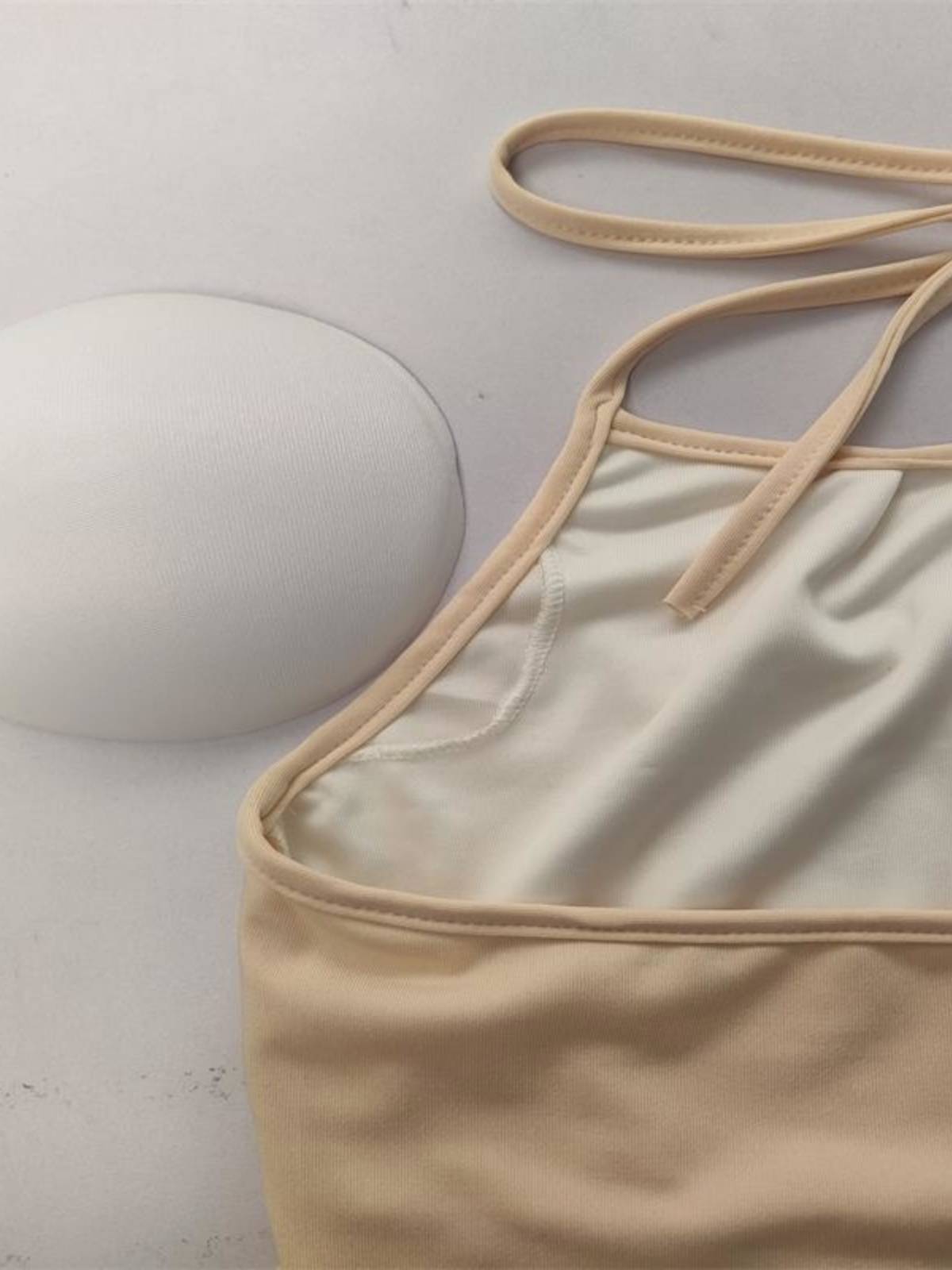 Adult gymnastics uniforms female beige sling -shaped sports student art test ballet dance service connected to practice dance service