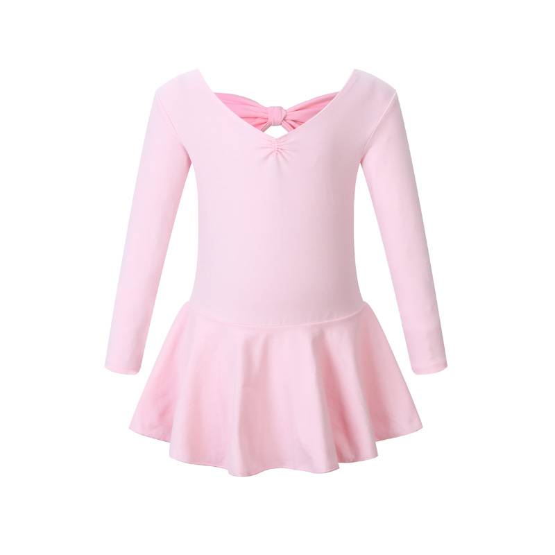 Children's dance service girl spring and autumn long -sleeved dancing skirt and gymnastics exercise Chinese dance clothing ballet clothing big children